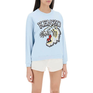 Blue Tiger Varsity Cotton Crew Neck Sweatshirt KENZO JOHN JULIA.