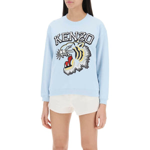 Blue Tiger Varsity Cotton Crew Neck Sweatshirt KENZO JOHN JULIA.