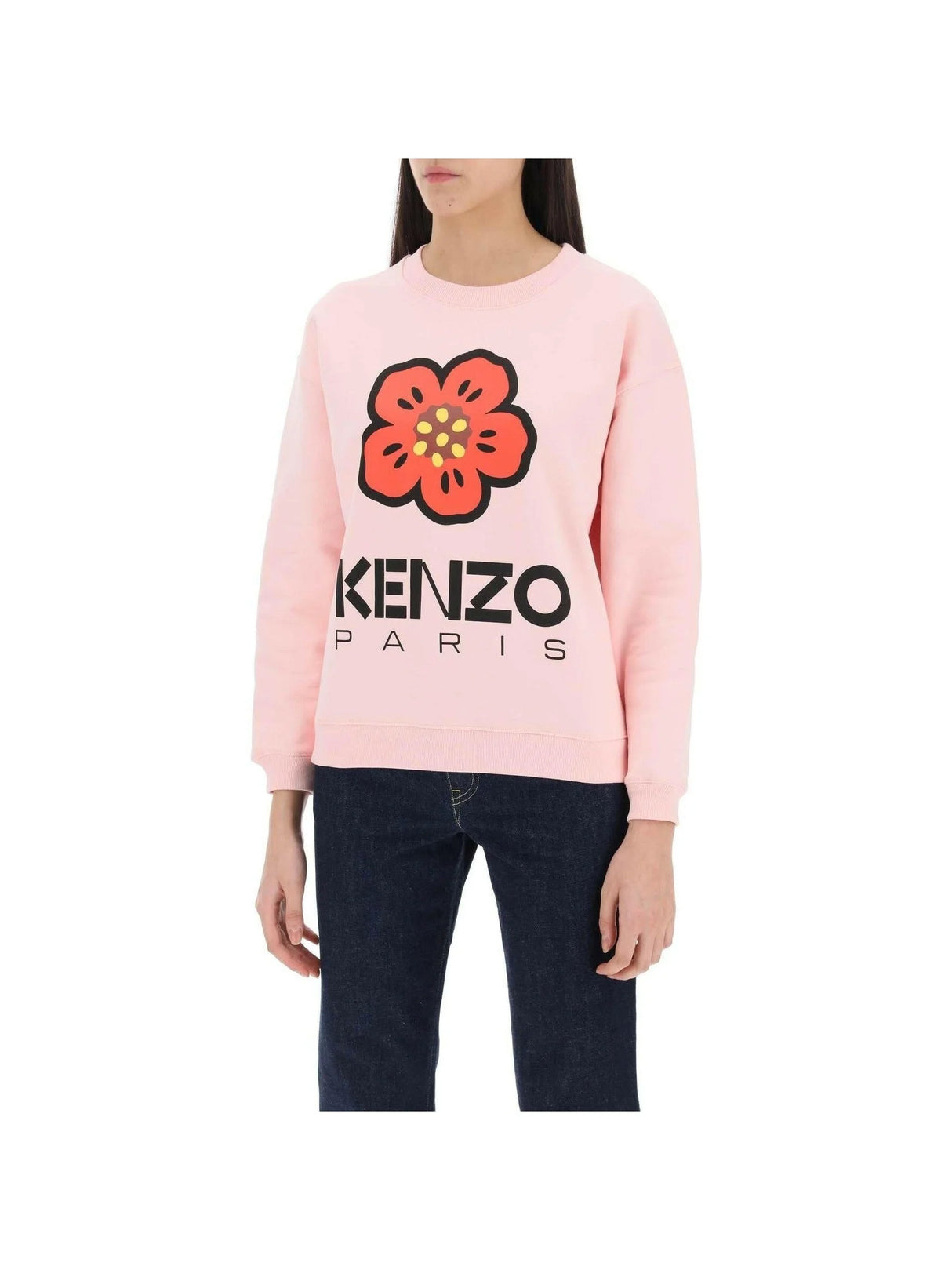 Felpa in cotone con fiori rosa Boke da donna KENZO JOHN JULIA