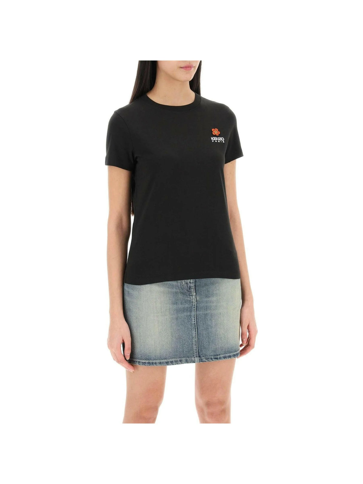 KENZO-Boke Flower Embroidered Organic Cotton T-Shirt-JOHN JULIA