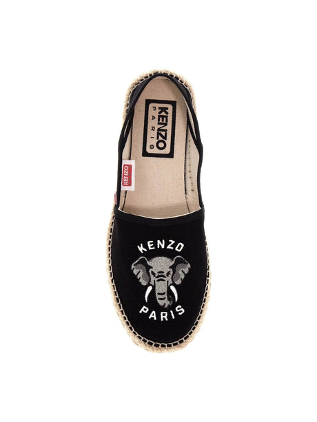 KENZO-Canvas Espadrilles With Logo Embroidery -JOHN JULIA.