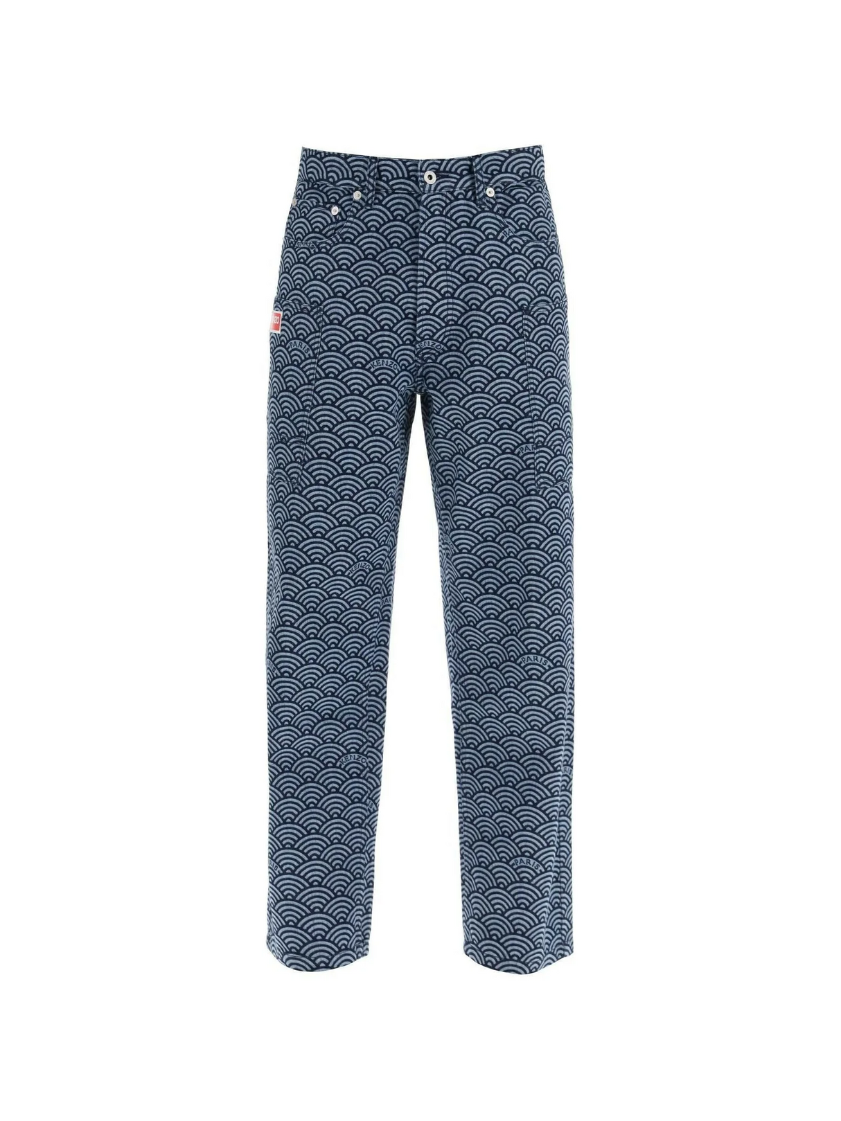 Monkey Workwear Jeans With Seigaiha Print KENZO JOHN JULIA.