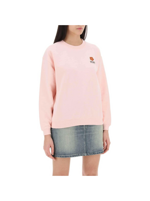 Pink Embroidered Boke Flower Cotton Crew Neck Sweatshirt KENZO JOHN JULIA.