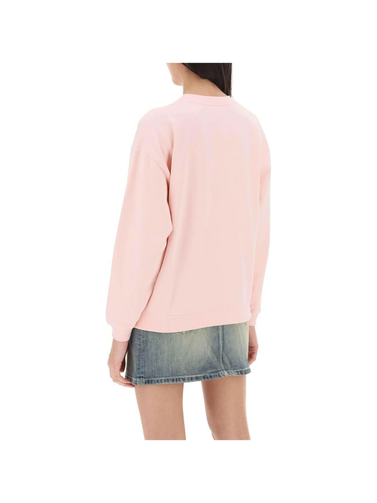 Pink Embroidered Boke Flower Cotton Crew Neck Sweatshirt KENZO JOHN JULIA.