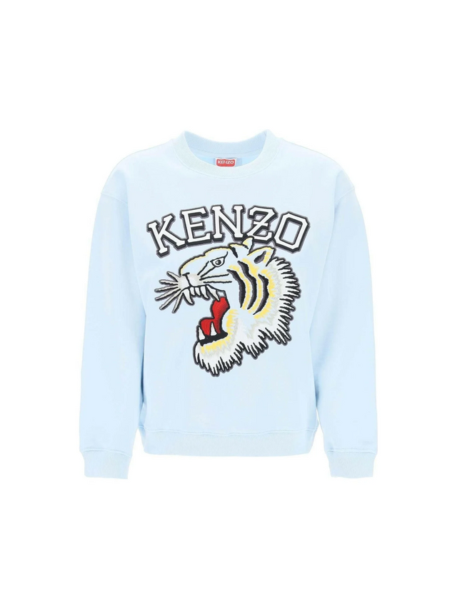 Blue Tiger Varsity Cotton Crew Neck Sweatshirt KENZO JOHN JULIA.