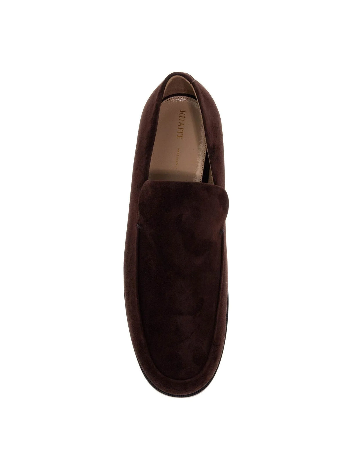 KHAITE-Alessio Suede Leather Loafers-JOHN JULIA