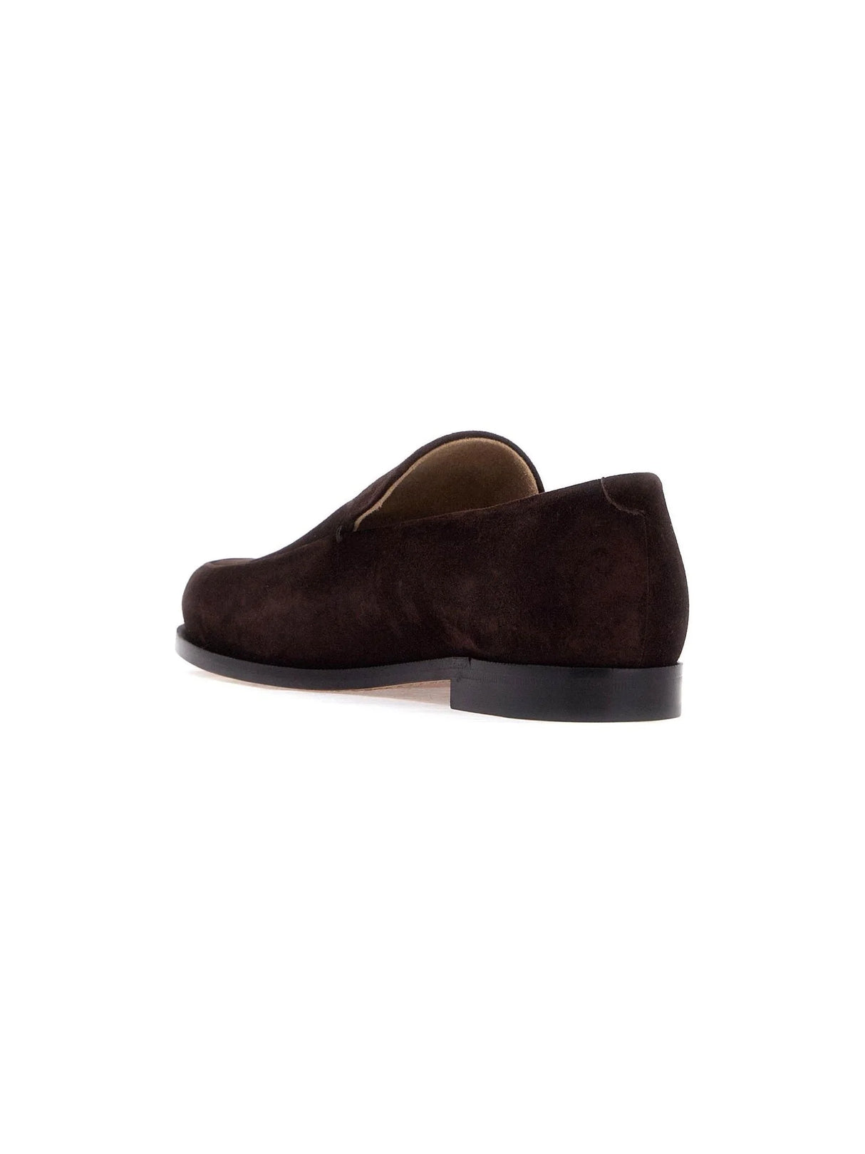 KHAITE-Alessio Suede Leather Loafers-JOHN JULIA