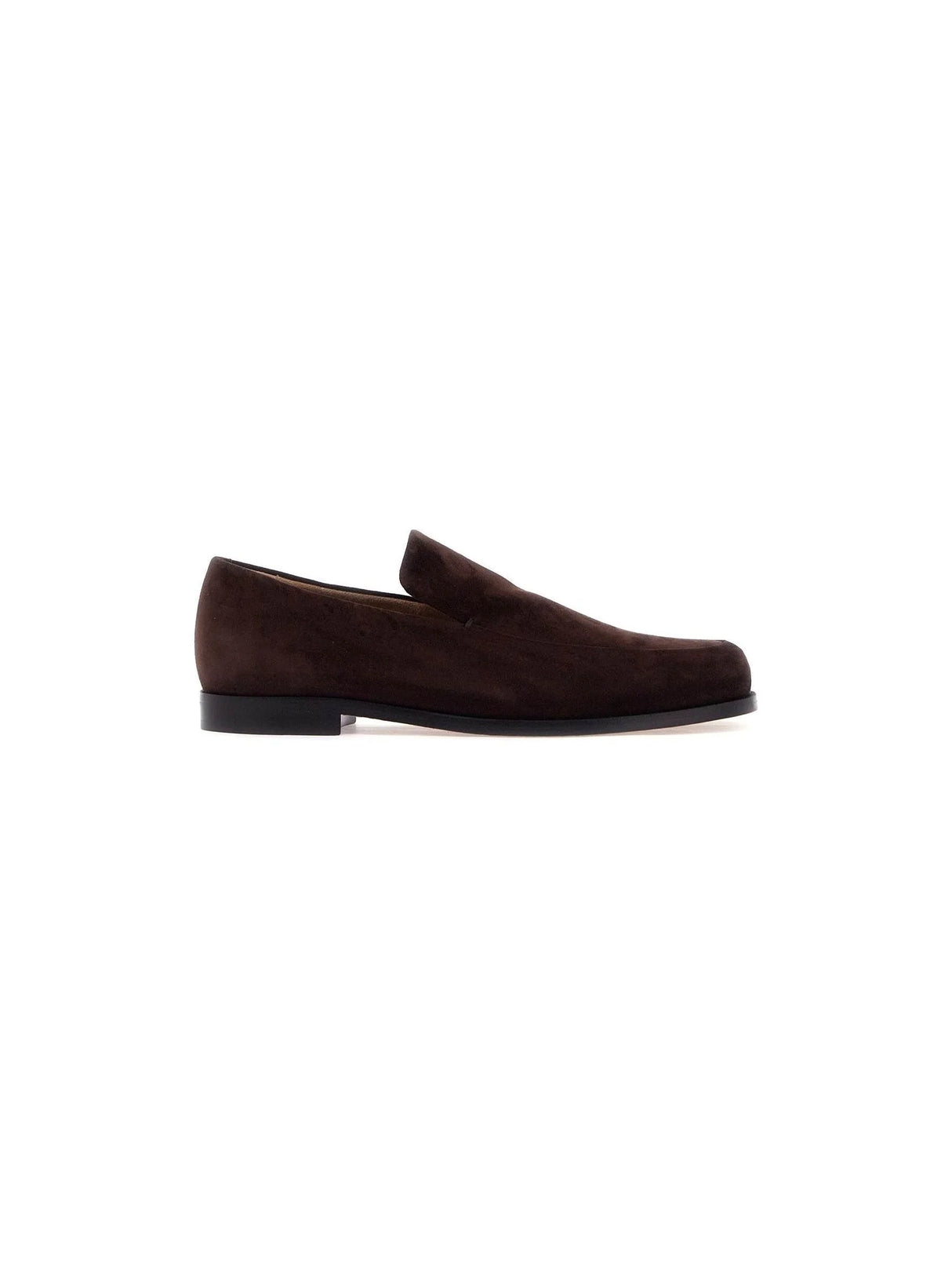 KHAITE-Alessio Suede Leather Loafers-JOHN JULIA