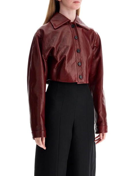 Cropped Leather Jacket Sue Khaite