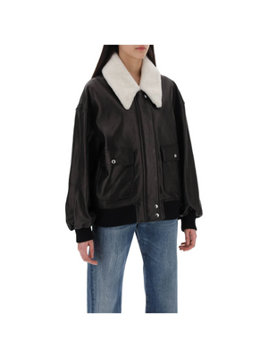 KHAITE-Leather Shellar Jacket -JOHN JULIA.