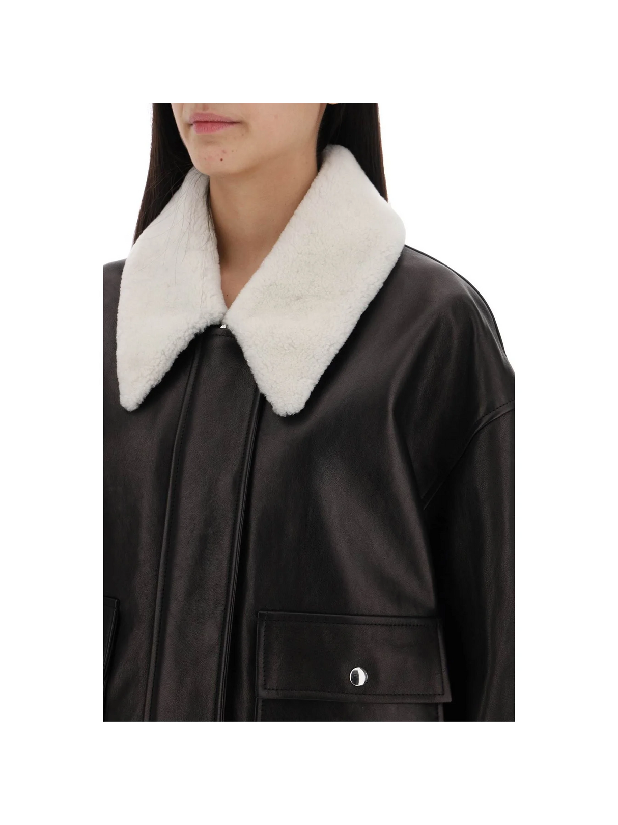 KHAITE-Leather Shellar Jacket -JOHN JULIA.