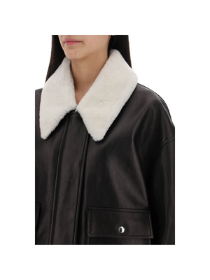 KHAITE-Leather Shellar Jacket -JOHN JULIA.