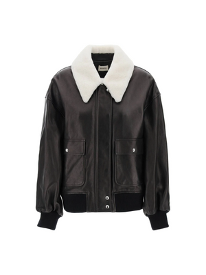 KHAITE-Leather Shellar Jacket -JOHN JULIA.