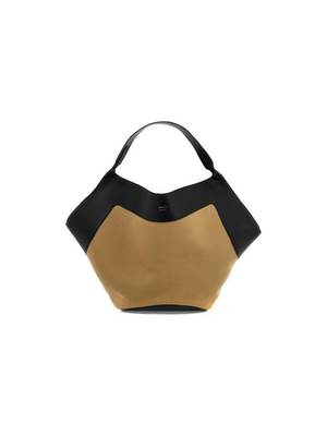 Lotus Leather Tote Bag-Khaite-JOHN JULIA