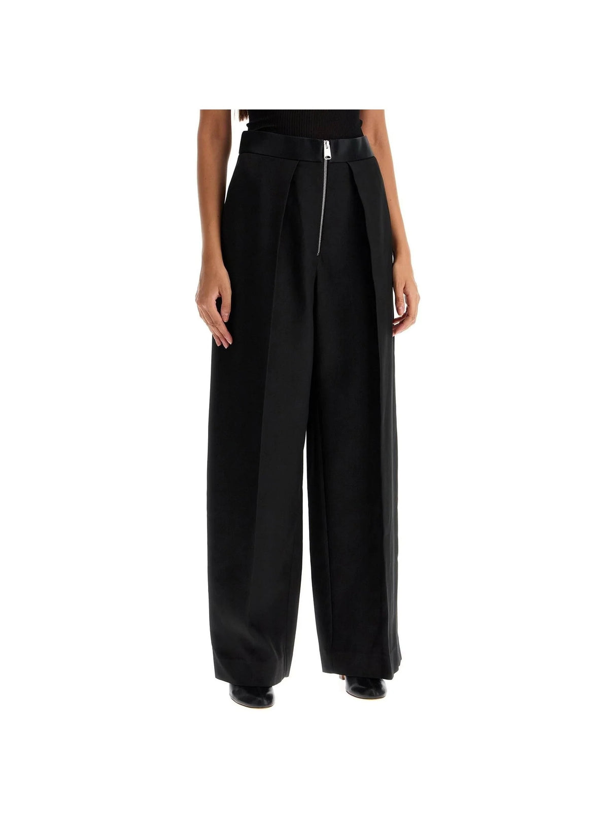 Marine Pleated Pants With