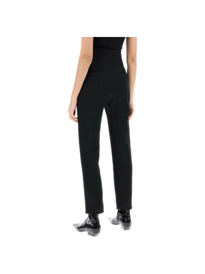 Black Satin High-Waisted Lenn Pants KHAITE JOHN JULIA.