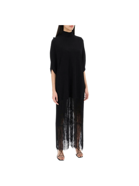 Black Stretch Viscose Knit Olsen Dress KHAITE JOHN JULIA.