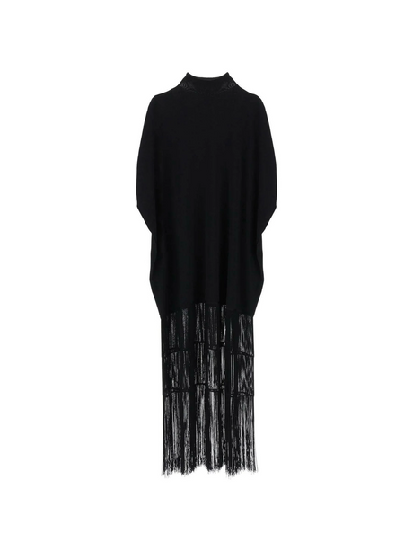 Black Stretch Viscose Knit Olsen Dress KHAITE JOHN JULIA.