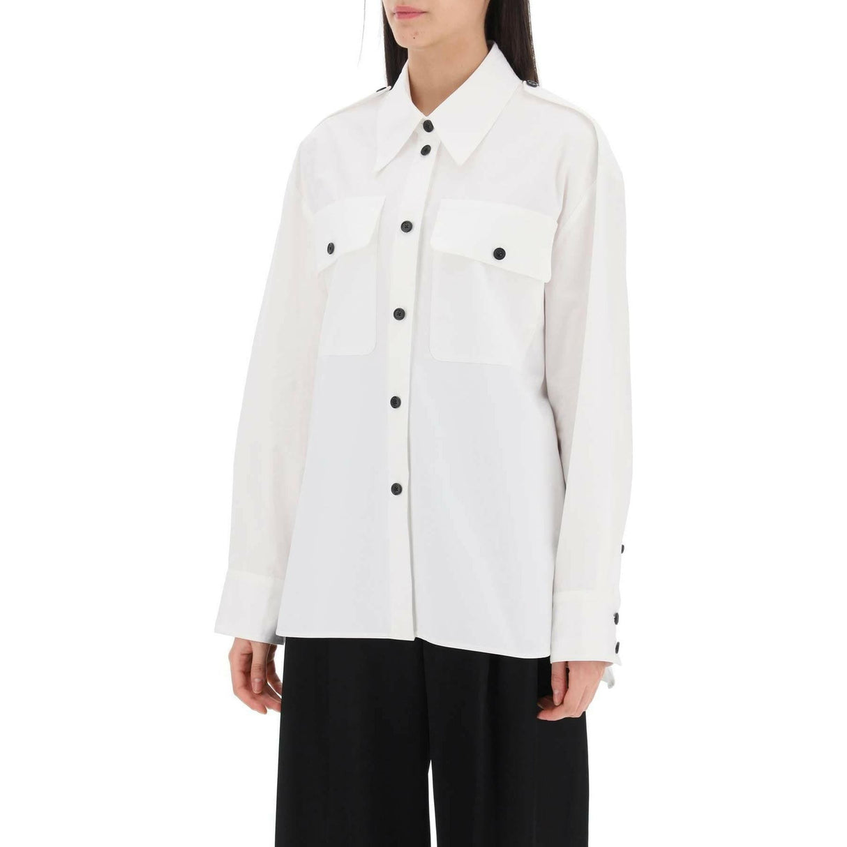 White Missa Cotton Poplin Shirt KHAITE JOHN JULIA.