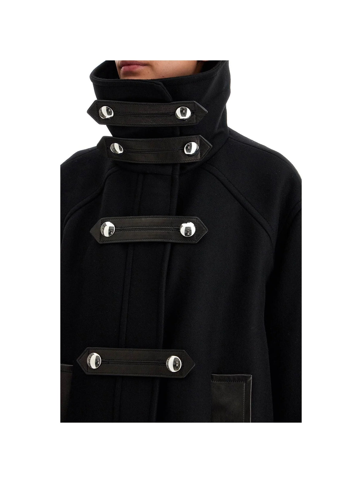 Wool And Leather Melbo Coat