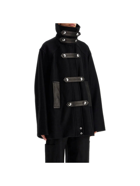 Wool And Leather Melbo Coat