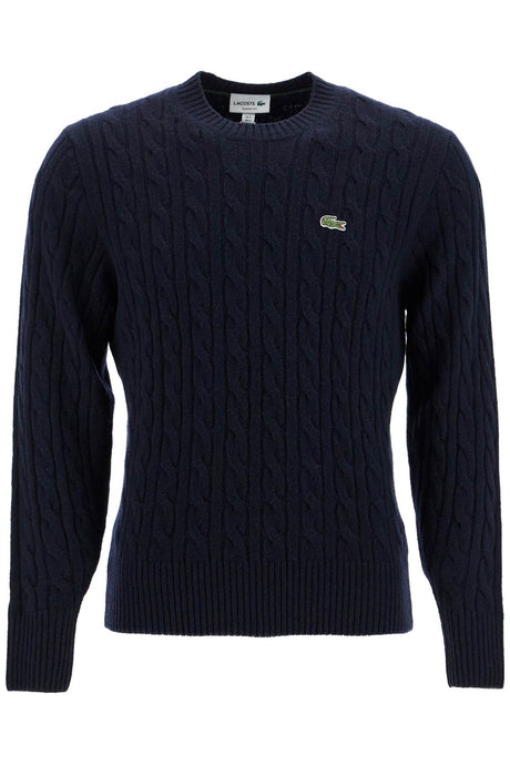 Classic Fit Cable Knit Wool Pullover