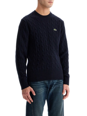 Classic Fit Cable Knit Wool Pullover