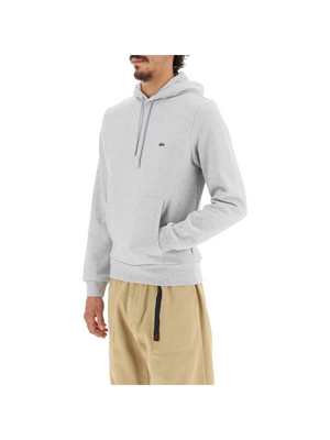 LACOSTE-Cotton Jersey Hoodie -JOHN JULIA.