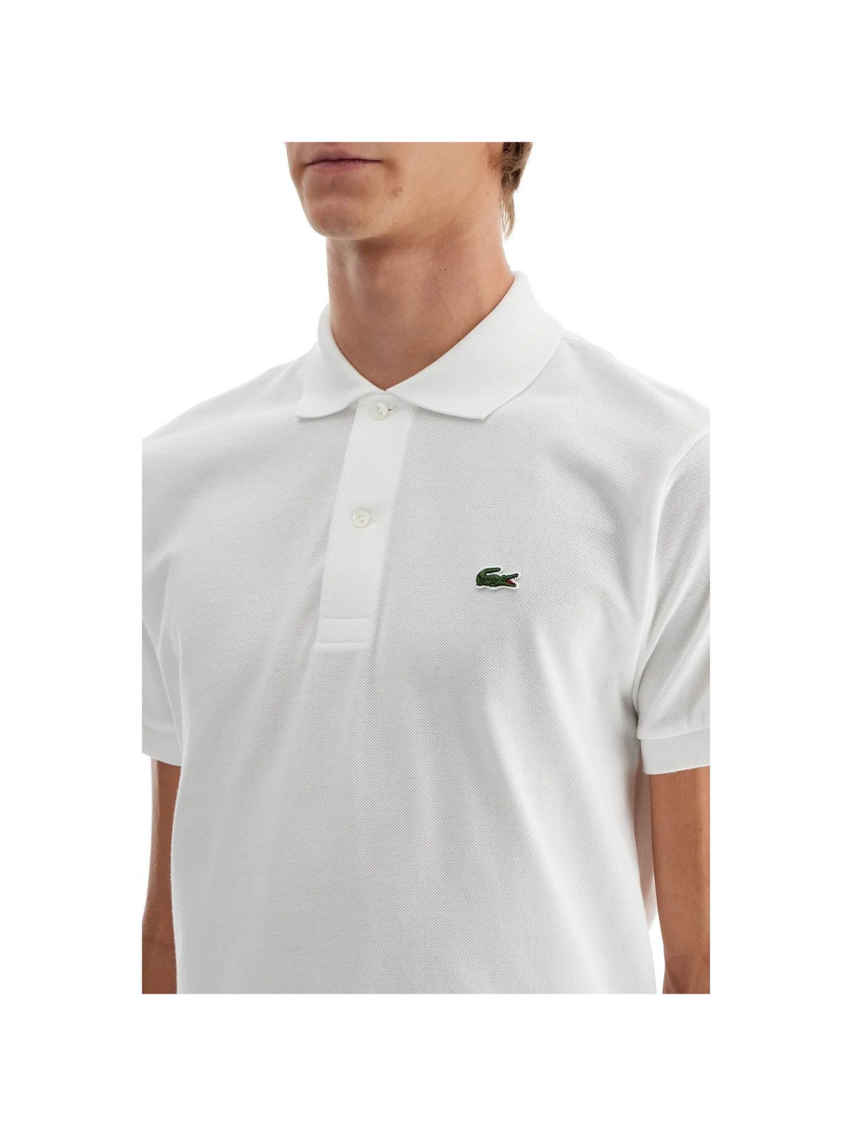 LACOSTE-Cotton Piquet Polo -JOHN JULIA.