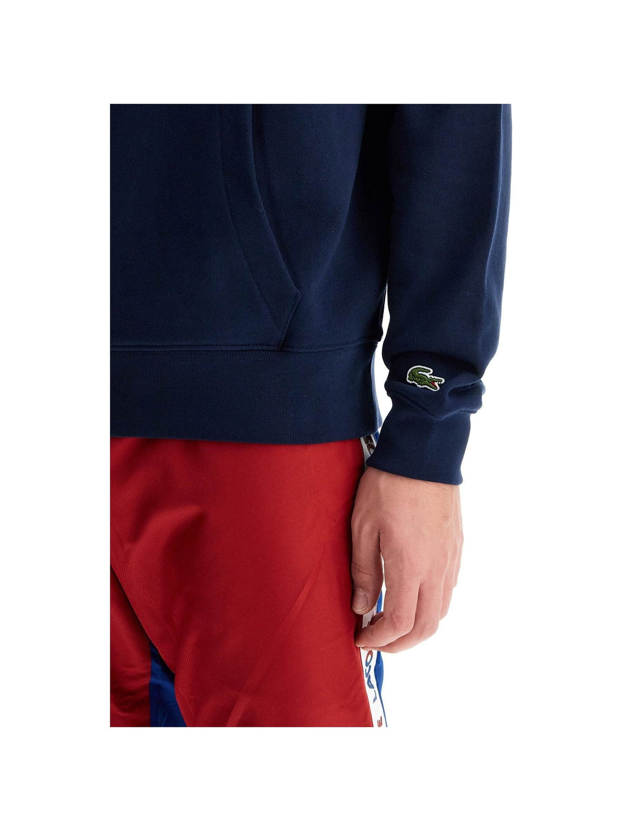 LACOSTE-Hooded Sweatshirt With Logo Print-JOHN JULIA