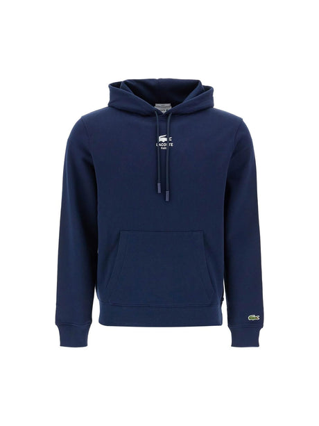 LACOSTE-Hooded Sweatshirt With Logo Print-JOHN JULIA