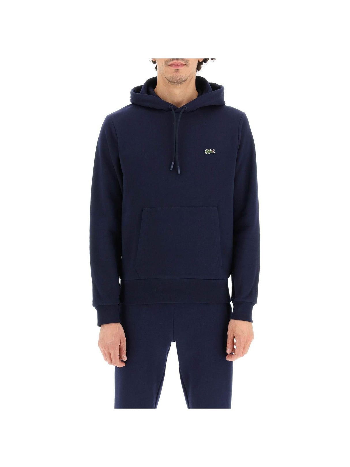 LACOSTE-Hoodie With Logo Patch -JOHN JULIA.