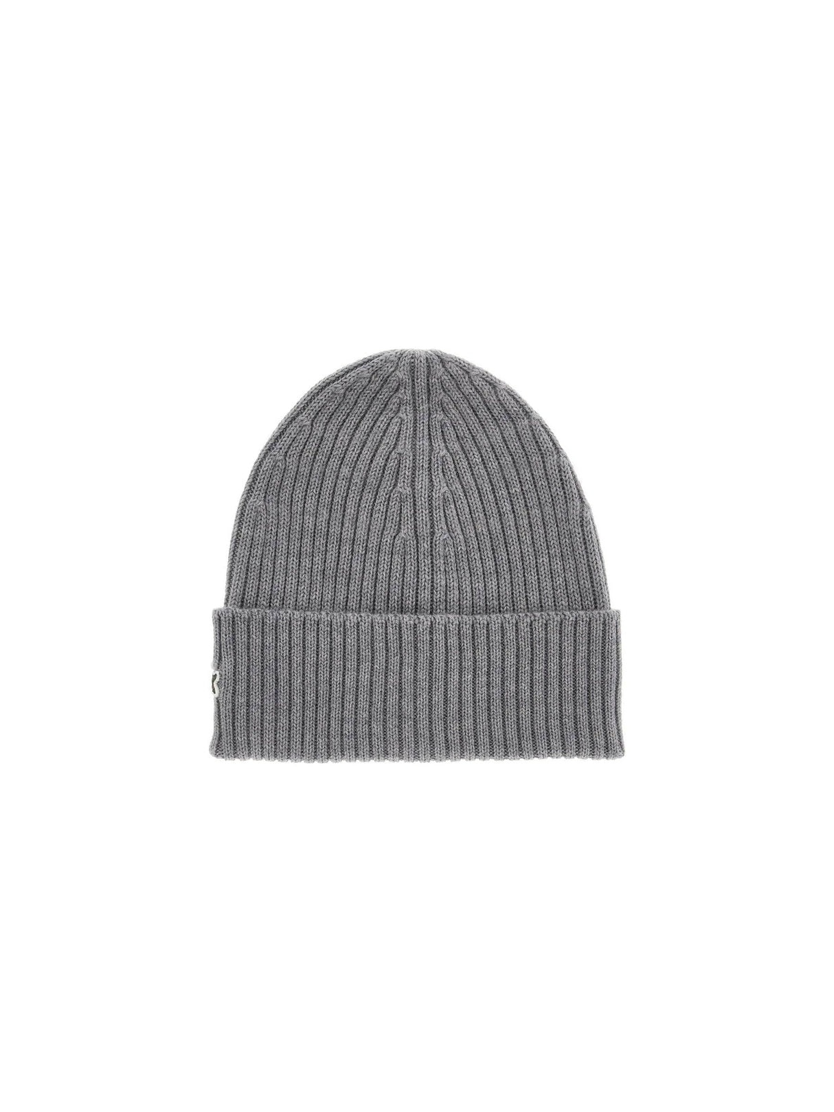 Ribbed Wool Beanie Hat