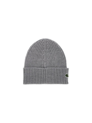 Ribbed Wool Beanie Hat