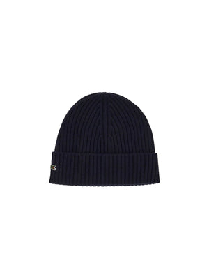 Ribbed Wool Beanie Hat