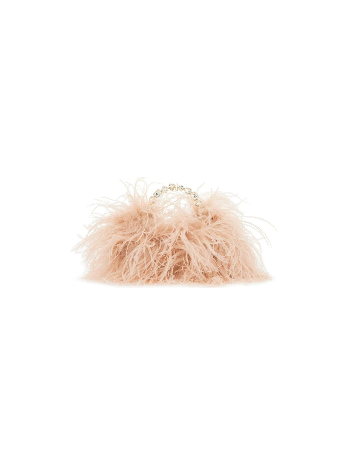 L'ALINGI-Satin Taliya Feather Pouch-JOHN JULIA