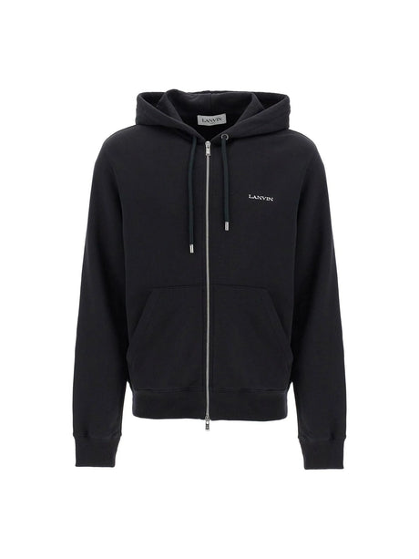 LANVIN-Archives Print Zipped Hoodie -JOHN JULIA.