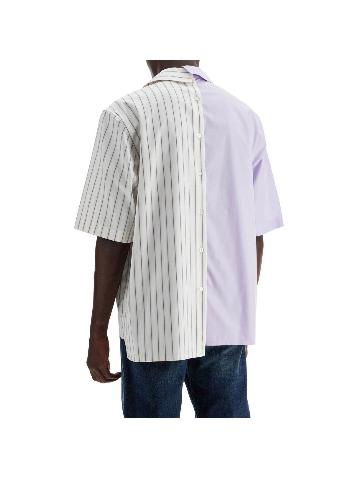 LANVIN-Asymmetric Cotton Bowling Shirt -JOHN JULIA.