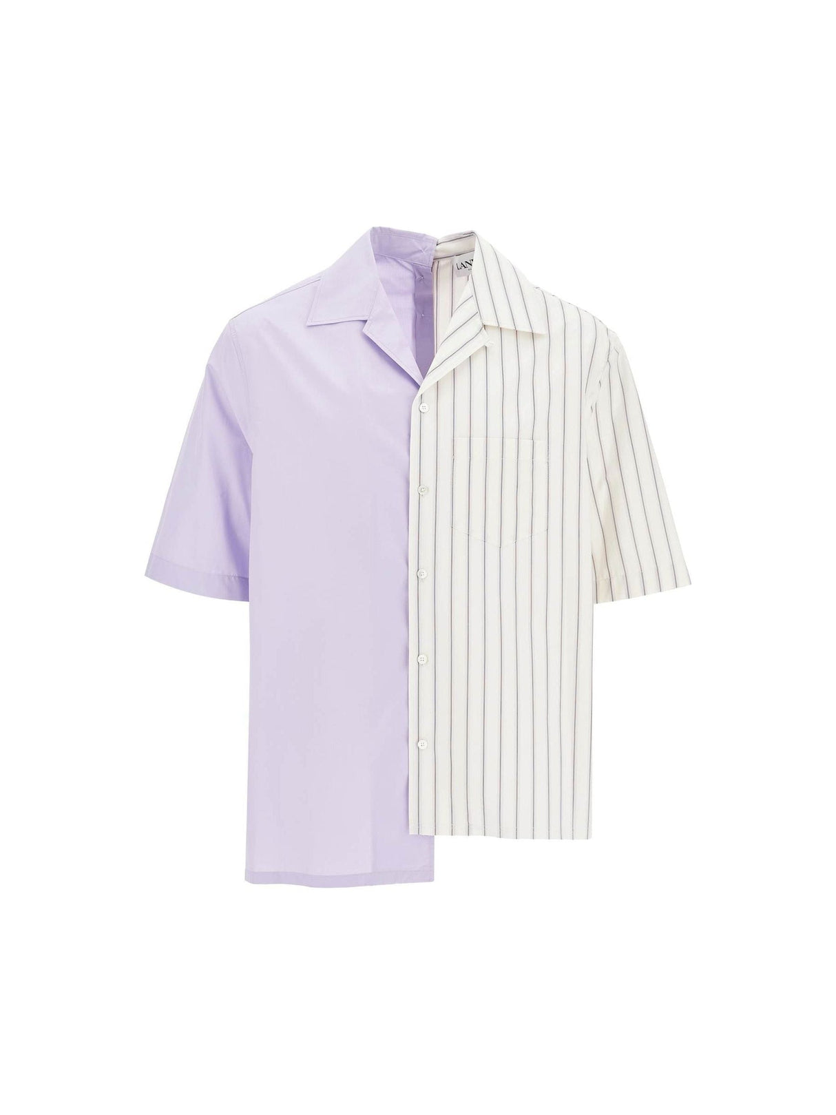 LANVIN-Asymmetric Cotton Bowling Shirt -JOHN JULIA.