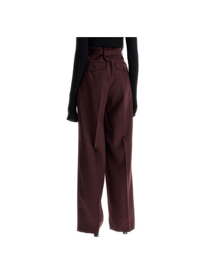 Belted High-Waisted Trousers - Women > Clothing > Trousers > Trousers