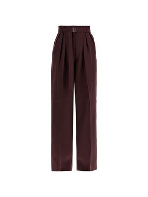 Belted High-Waisted Trousers