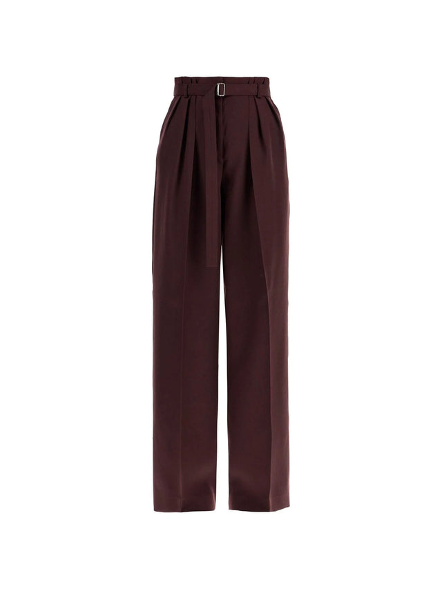 Belted High-Waisted Trousers - 32 - Women > Clothing > Trousers > Trousers