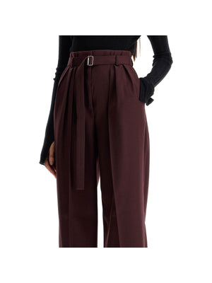 Belted High-Waisted Trousers