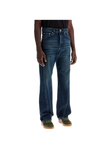 LANVIN-Cotton Denim Jeans Twisted Seams-JOHN JULIA