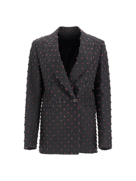 Double-Breasted Plumetis Blazer - 32 - Women > Clothing > Jackets and Blazers > Blazers and gilets