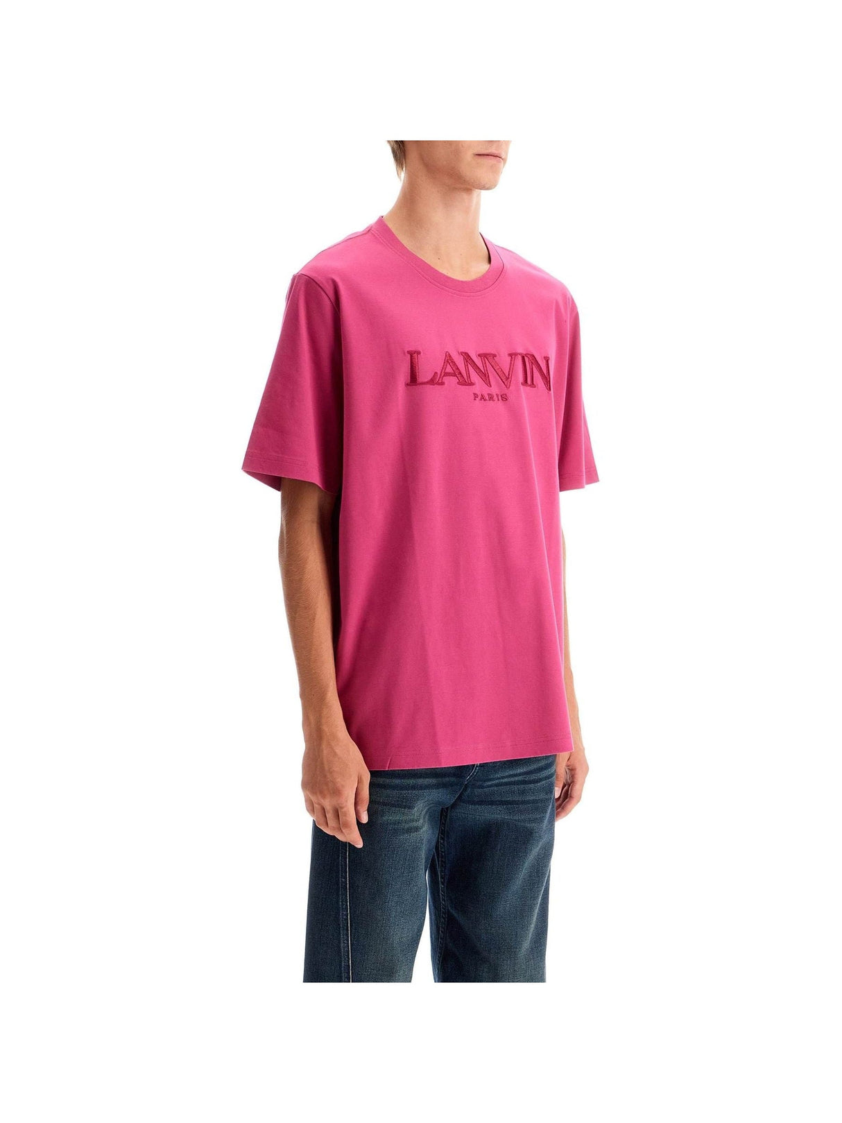 LANVIN-Embroidered Logo T-Shirt-JOHN JULIA