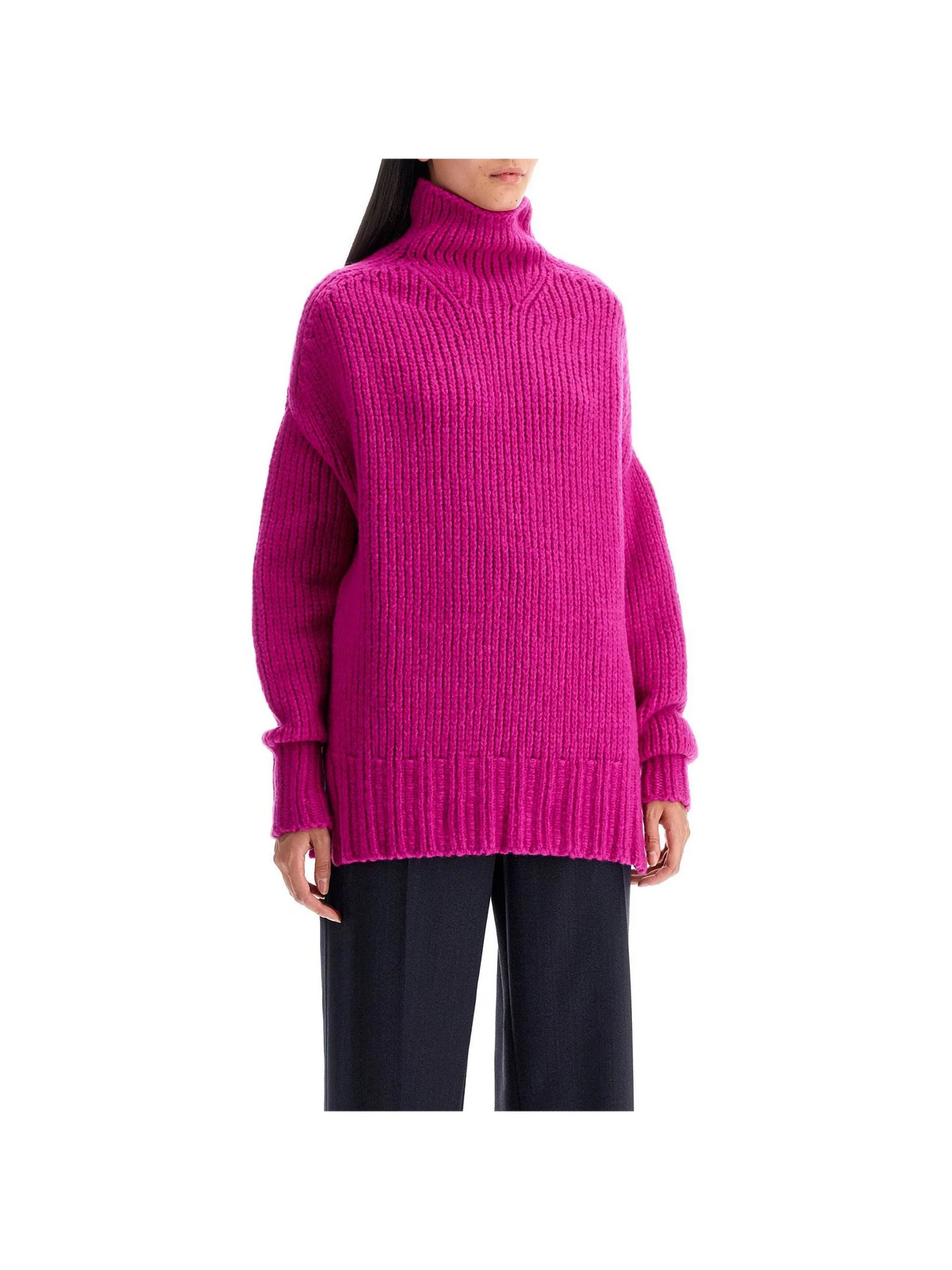 LANVIN-High Neck Wool Sweater -JOHN JULIA.