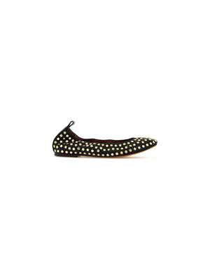 Leather Studded Ballet Flats.