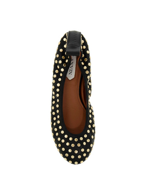 Leather Studded Ballet Flats.