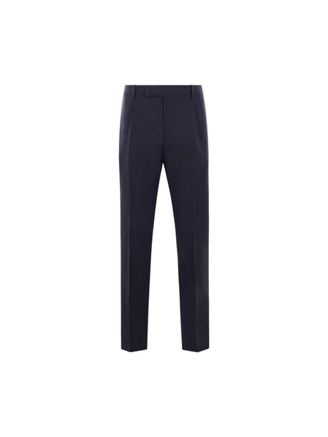 Attitude Drop Wool Regular Fit Pants-LARDINI-JOHN JULIA